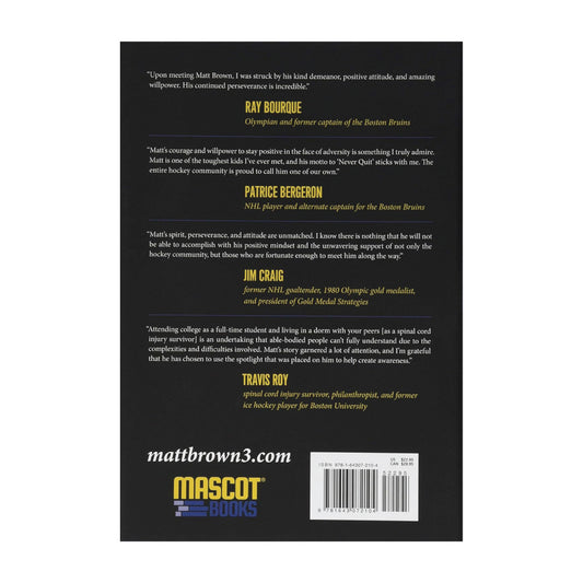 Matt Brown Line Change Book Back Cover