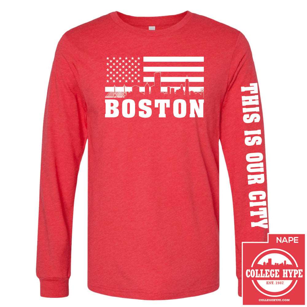 Boston Skyline Long Sleeve Tee