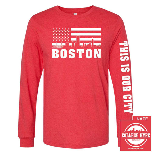 Boston Skyline Long Sleeve Tee