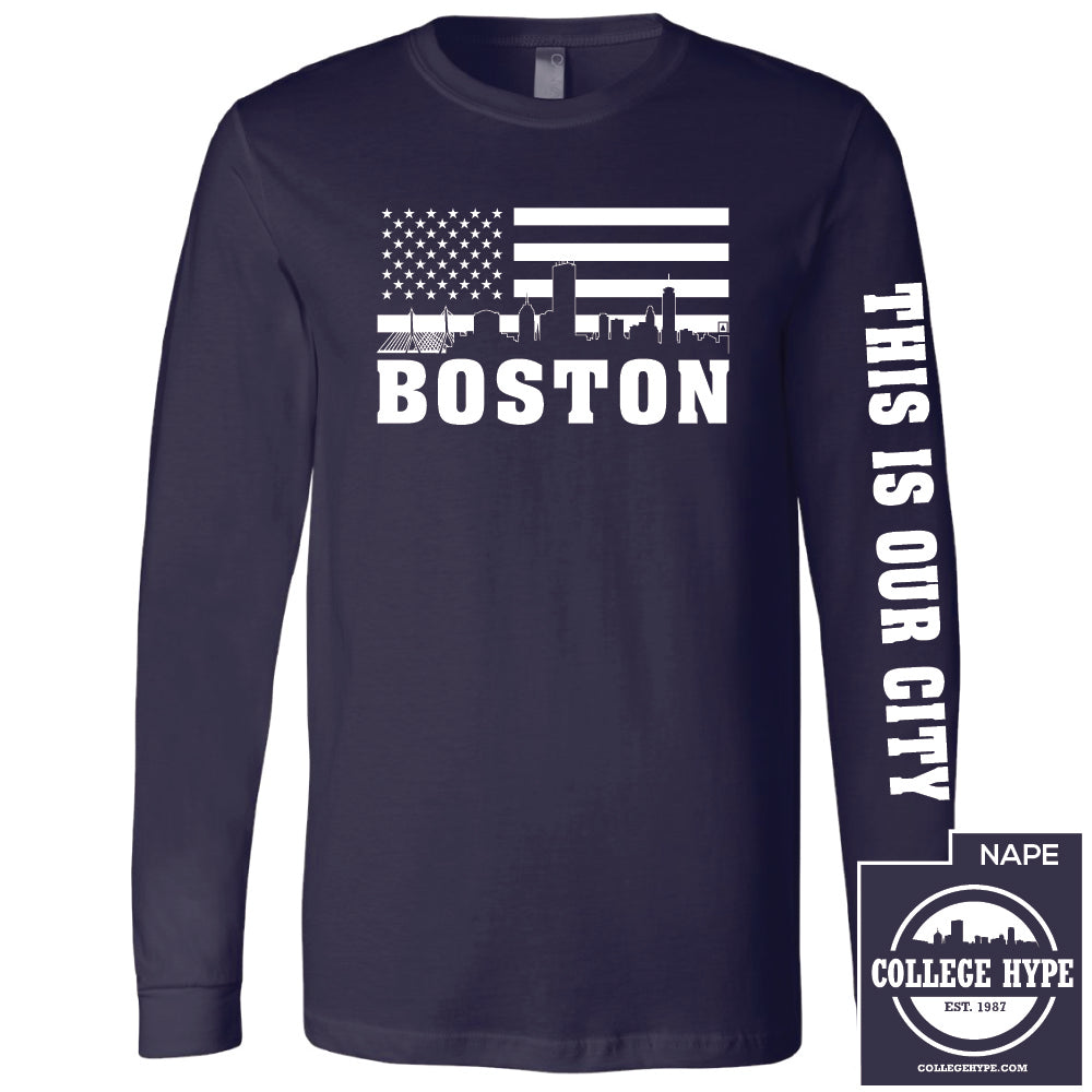 Boston Skyline Long Sleeve Tee